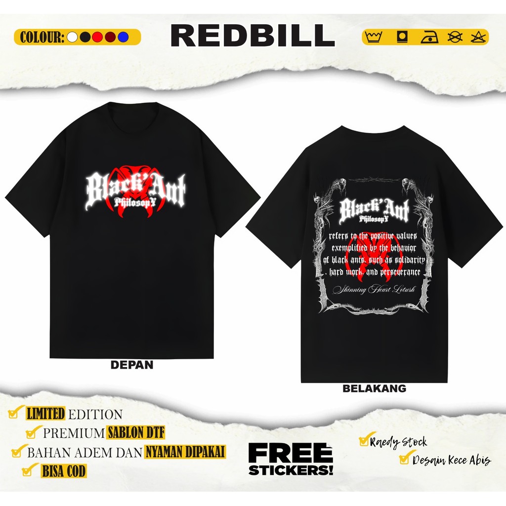 KAOS PSHW MENYALA BLACK ANT PHILOSOPY KAOS DISTRO PSHW - KAOS PSHW MENYALA TERBARU