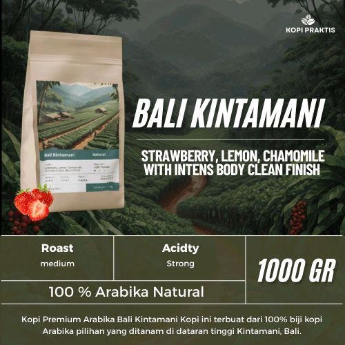 

ROASTED BEANS ARABIKA NATURAL BALI KINTAMANI 1000 GR | 1 KG | BIJI KOPI SANGRAI | Coffee - GILING HALUS
