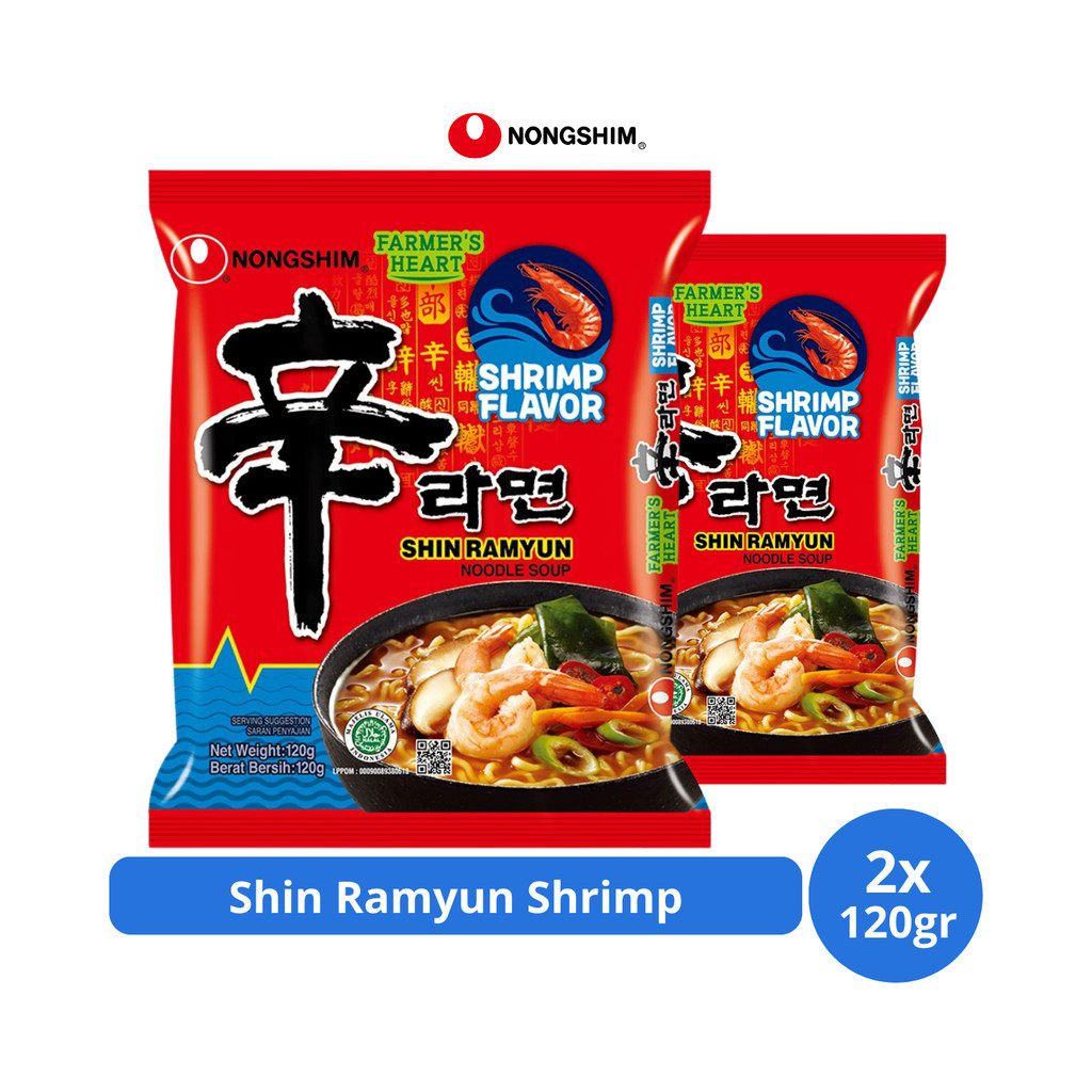 

Nong Shim Shin Ramyun Shrimp 120gr x 2 pcs