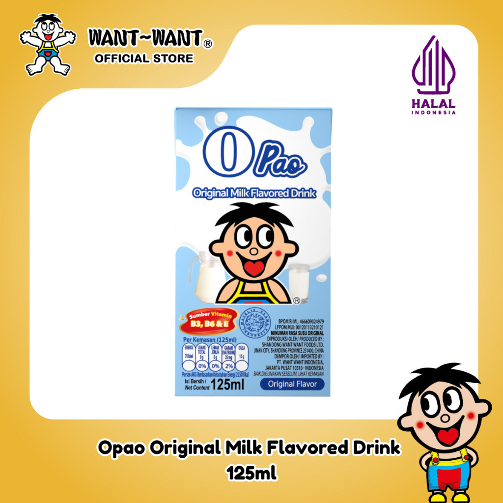 

Want Want Opao Milk Flavoured Drink Rasa Original 125ml