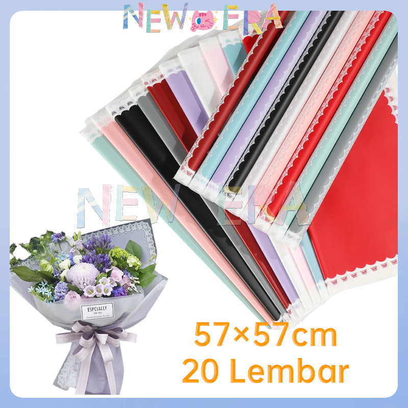 

20 Lembar Kertas Buket Bunga Motif Renda Lace Border 57×57cm