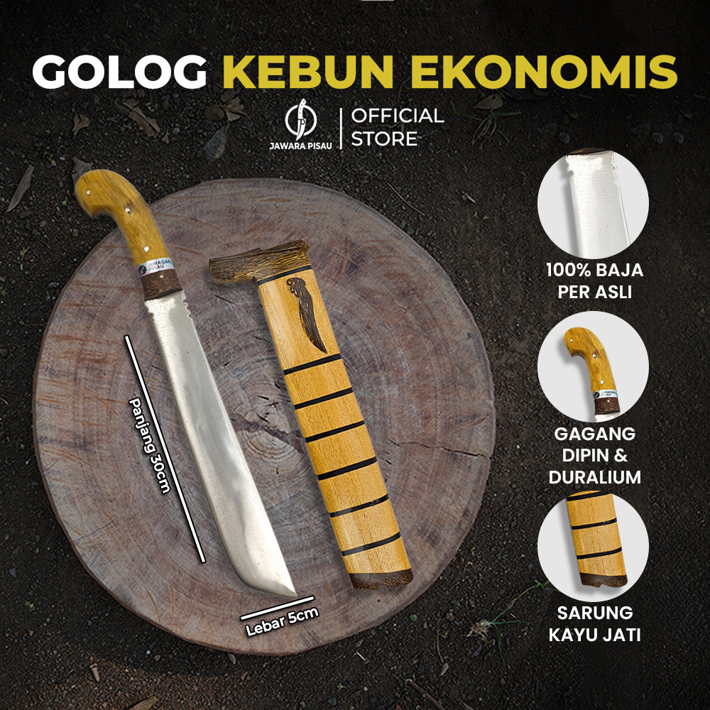 SKBM Jawara Pisau | Golok Kebun Baja Multifungsi khas Ciwidey