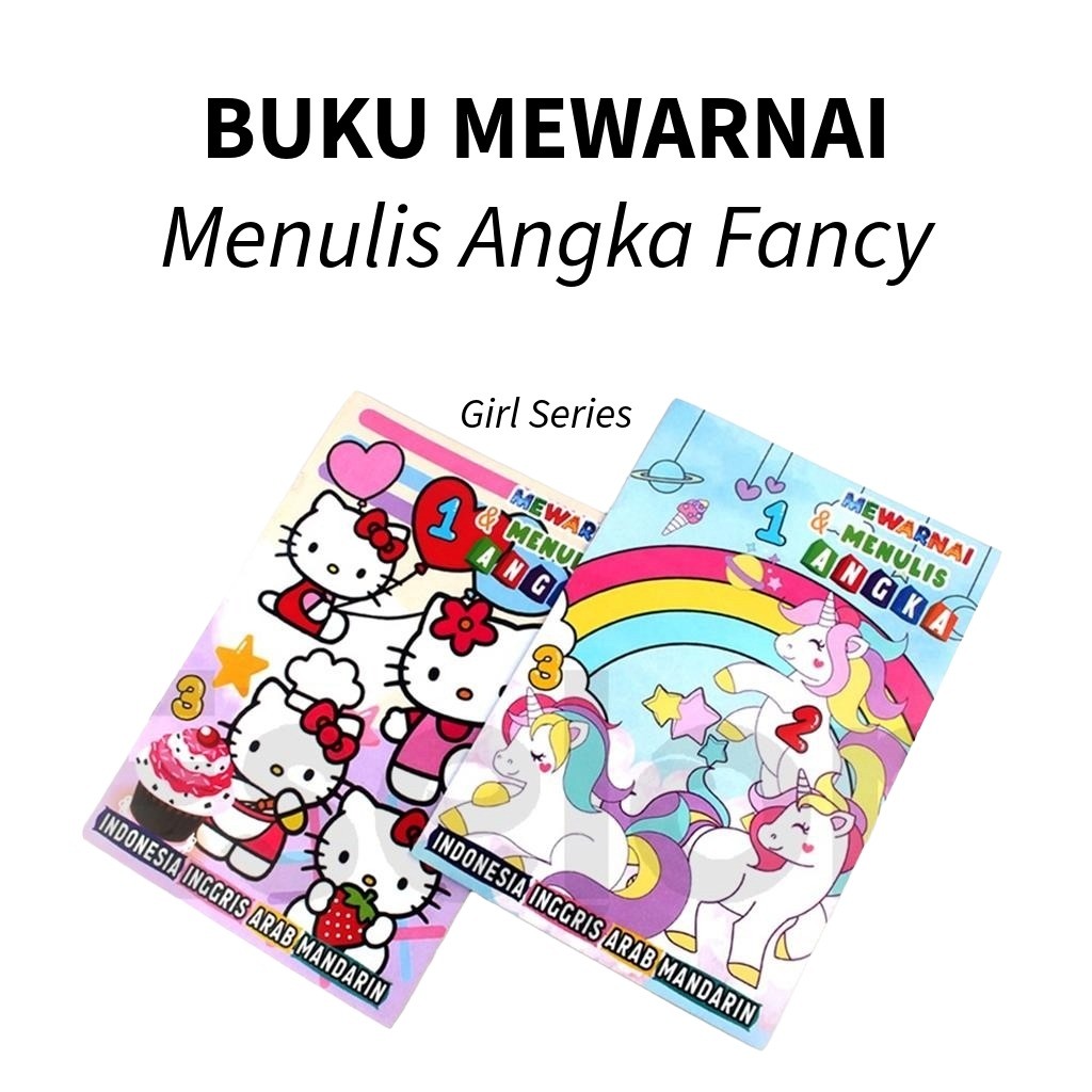 

❤️️Buku mewarnai+menulis ANGKA buku mewarnai fancy Folio❤️️