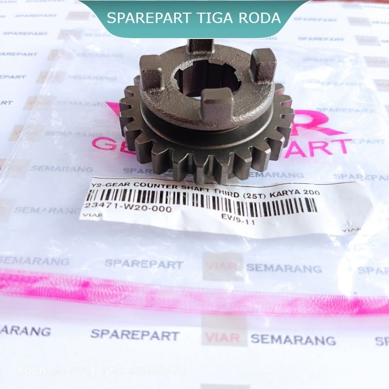 Tiga Roda Gigi rasio 3 viar karya 150 / 200 roda 3 Gigi 3 25 T viar gear conutershaft viar roda 3 gi