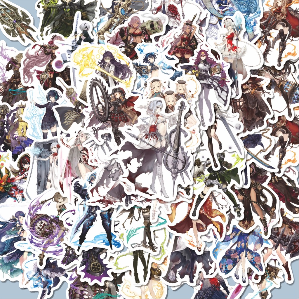 

100PCS Lucu Stiker Game Sinoalice Stiker Aesthetic Stiker Anti Air Stikers Berperekat Waterproof sticker decal buat Motor Helm Buku Journal Koper Casing HP Laptop Botol Minum Hadiah anak