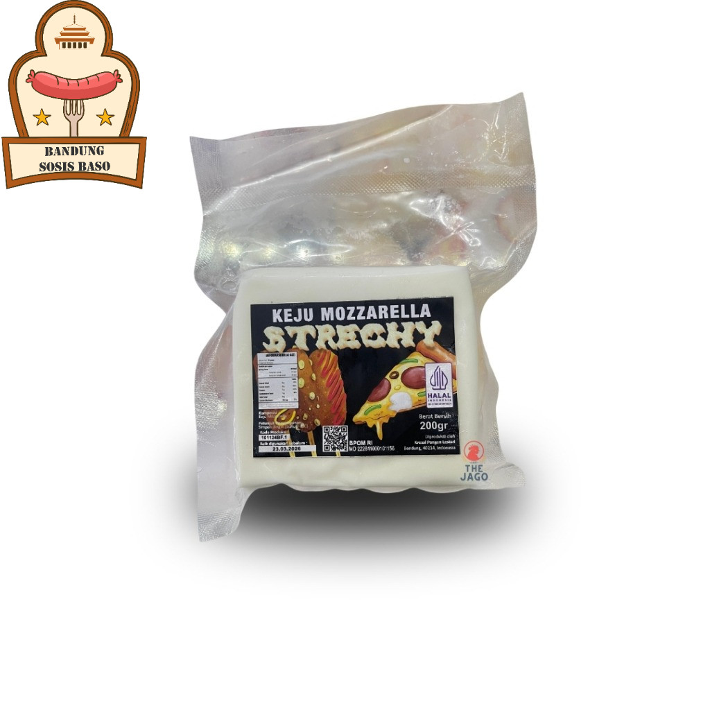 

Keju Mozzarella STRECHY 200gr - Super Melar, Gurih & Lumer di Mulut