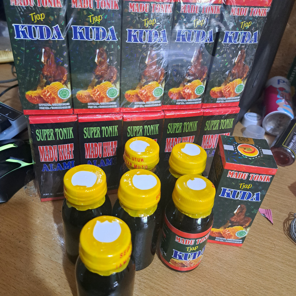 

READY madu olos segel kuning Madu Tonik Polos / maklon / tanpa stiker privasi aman orii