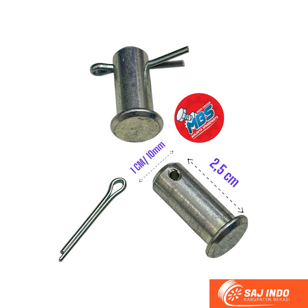 terlaris AS PEN SPIT PENDEK M10 PANJANG 2,5 CM ATAU 25MM PEN GEARBOX GIGI PENGHUBUNG BSA MACLES AJS 