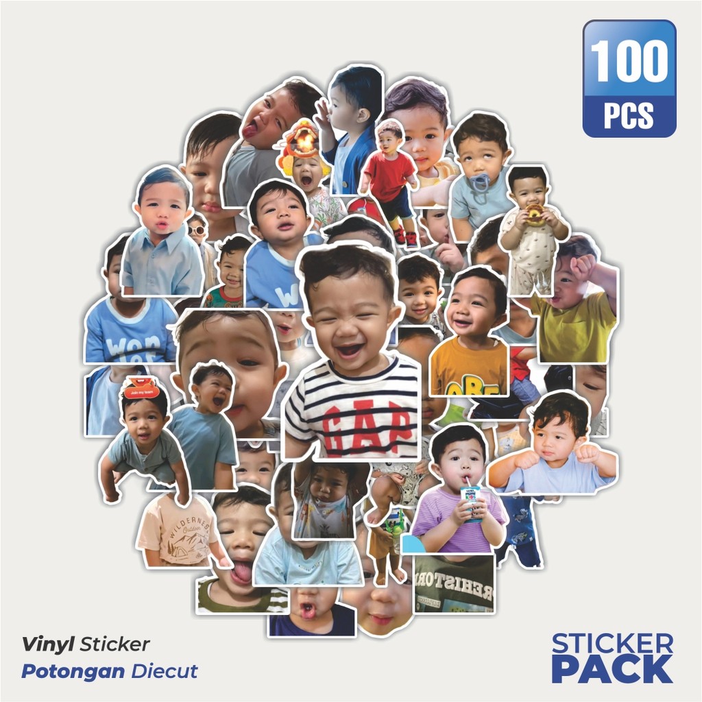 

Super Hemat! 100 PCS Stiker DAH (Baby Abe) Abe Cekut Waterproof Aesthetic- Untuk Laptop, Motor, dan Helm - Paper Stationery Pack