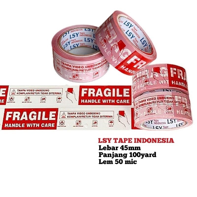 

lakban fragile unboxing ( mix ) 100yard ( CBM )