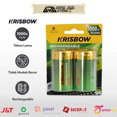 Ace Krisbow Baterai Rechargeable C & D Batre Isi Ulang Peralatan Elektronik Battery Rechargeable