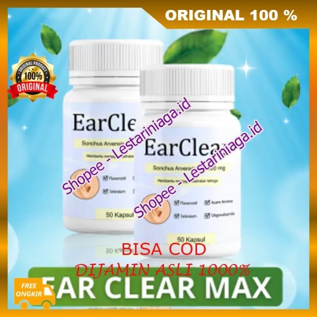 Earclear Max ORIGINAL Obat Herbal Ampuh Membantu Mengatasi Telinga Berdenging , Berdengung , Tunnitu