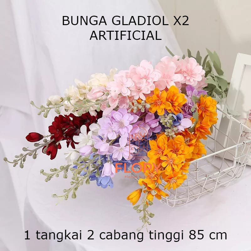 BUNGA GLADIOL X2 ARTIFICIAL / Bunga artisial gladiol / bunga plastik