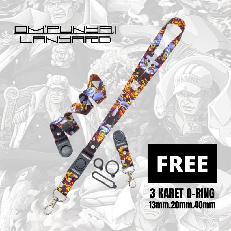 

Lanyard Gantungan Bonus 3 Karet Motif UKAINU Full Print Bolak Balik