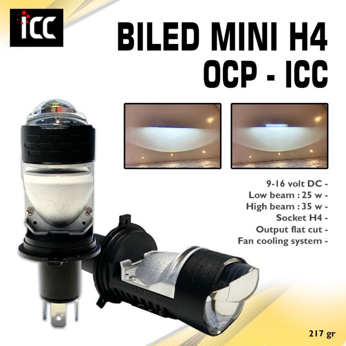 Mini Biled Laser Projie H4 35 Watt Headlight Lampu Utama Motor Mobil - Biled Mini OCP H4