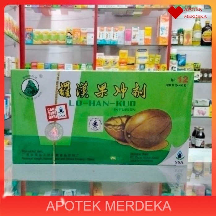 lohankuo infusion / lo han kuo / obat panas dalam / batuk / teh cina