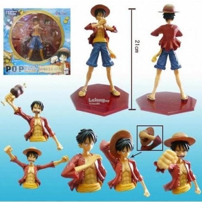 Action Figure One Piece Excellent Monkey D Luffy  P.O.P 8" Inchi