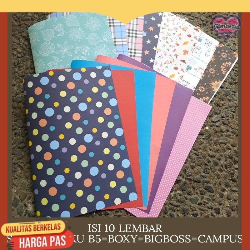 

Sampul buku isi 10 B5 big bos campus boxy shabby cute animal bunga