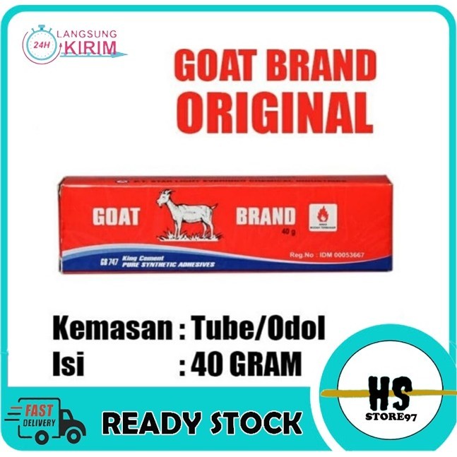 

Lem kambing 40g / Goat brand glue (1 pcs) / Lem kambing kotak / lem kambing odol