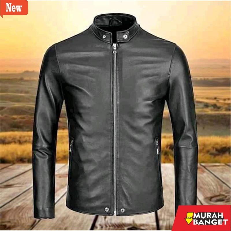jaket kulit pria garut Jaket kulit sintetis laki-laki terkini P18