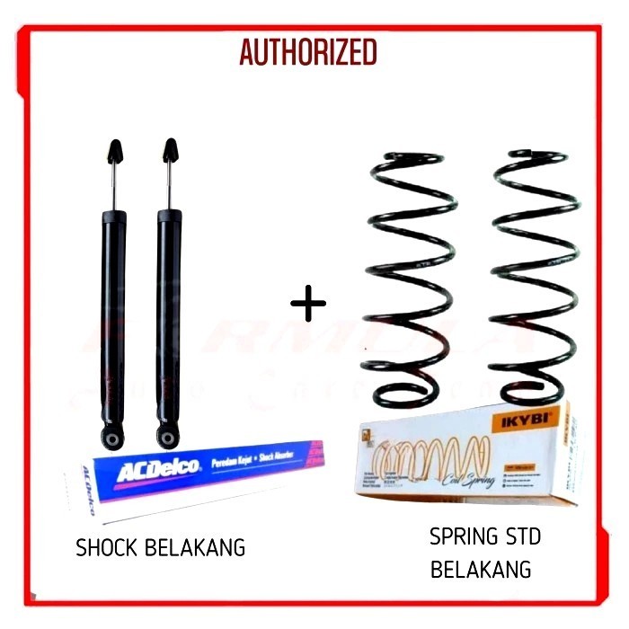 Paket Shock Breaker Acdelco + Per Std Ikybi Belakang Honda Jazz Rs Ge8