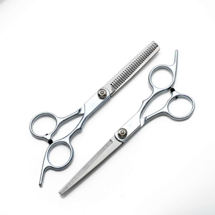 Gunting Potong Rambut Stainless Dan Gunting Sasak 6 Inch barbershop Salon Pangkas Rambut