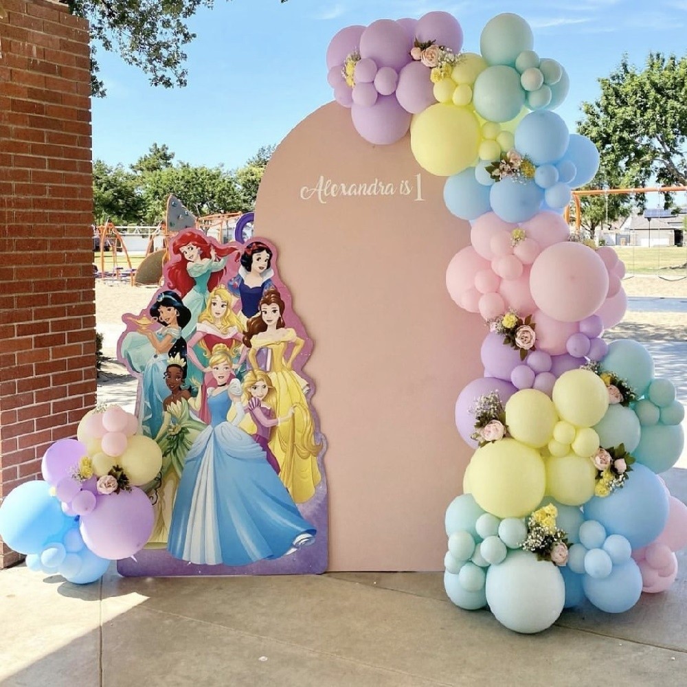 115 pc / set - kartun Balon Tema Putri Balon Lengkungan Karangan Bunga Putri Tidur Cinderella Putri 