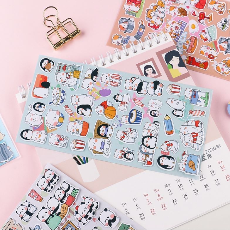

Sticker Motif Hewan Penguin Panda Hamster Lucu Hiasan Buku Laptop Aestehtic Hadiah Anak