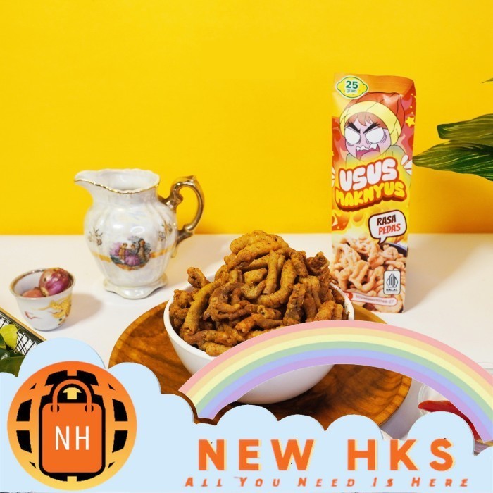 

1 HOT PEDAS - Kripik usus crispy ayam 25Gr aneka rasa manis asin pedas original balado daun jeruk gorengan kriuk Snack makanan ringan