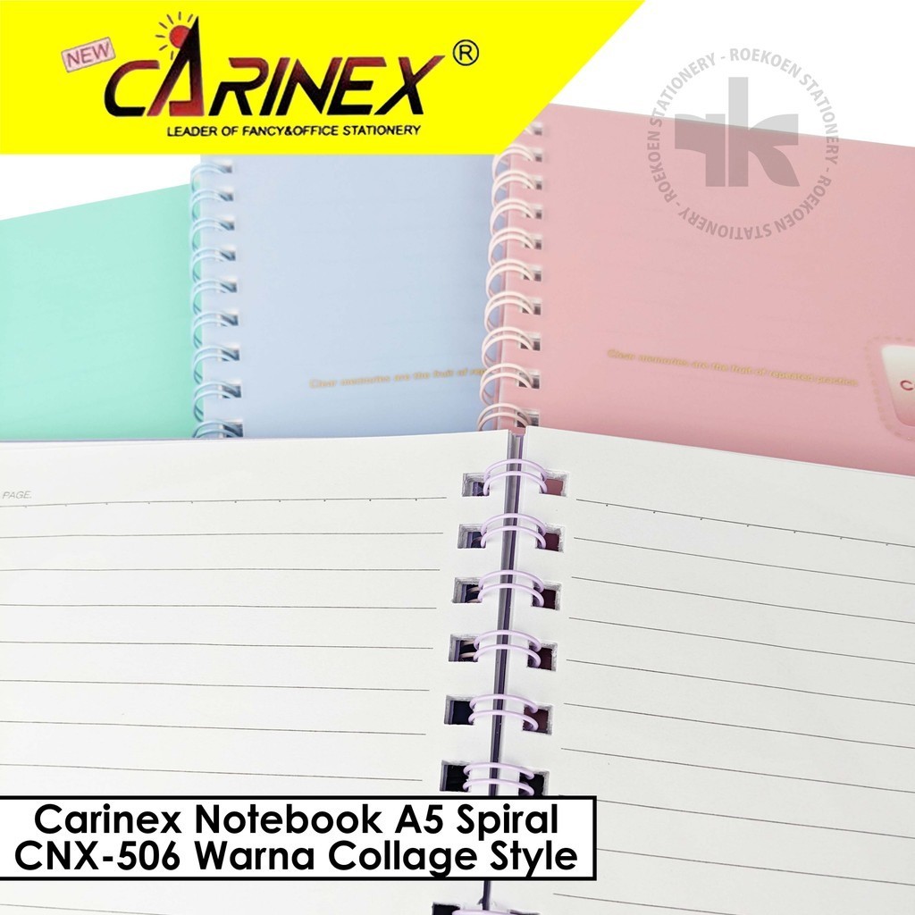 

Carinex Notebook A5 Spiral CNX-506 Warna Collage Style