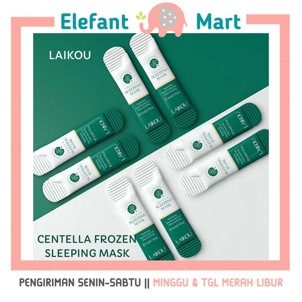 ELEFANT LAIKOU Frozen Centella Sleeping Mask Masker Tidur Anti Wrinkle Anti Aging Menenangkan Wajah