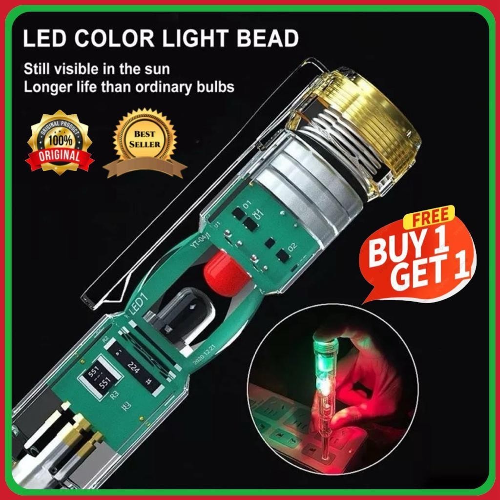 YD74IK Beli 1 Gratis 1 Tespen Terbaru Multifungsi 100% Original, Tespen Obeng Minus Bisa Cek Kabel P