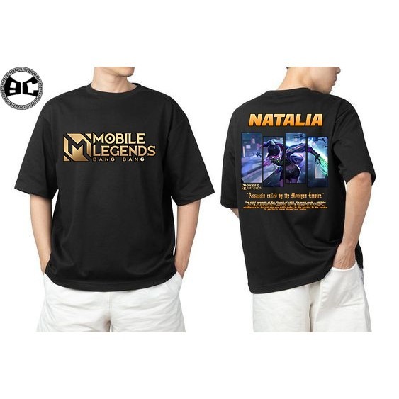KAOS MOBILE LEGEND HERO NATALIA - KAOS DISTRO - KAOS COTTON COMBED 24s NYAMAN DAN ADEM SABLON PREMIU
