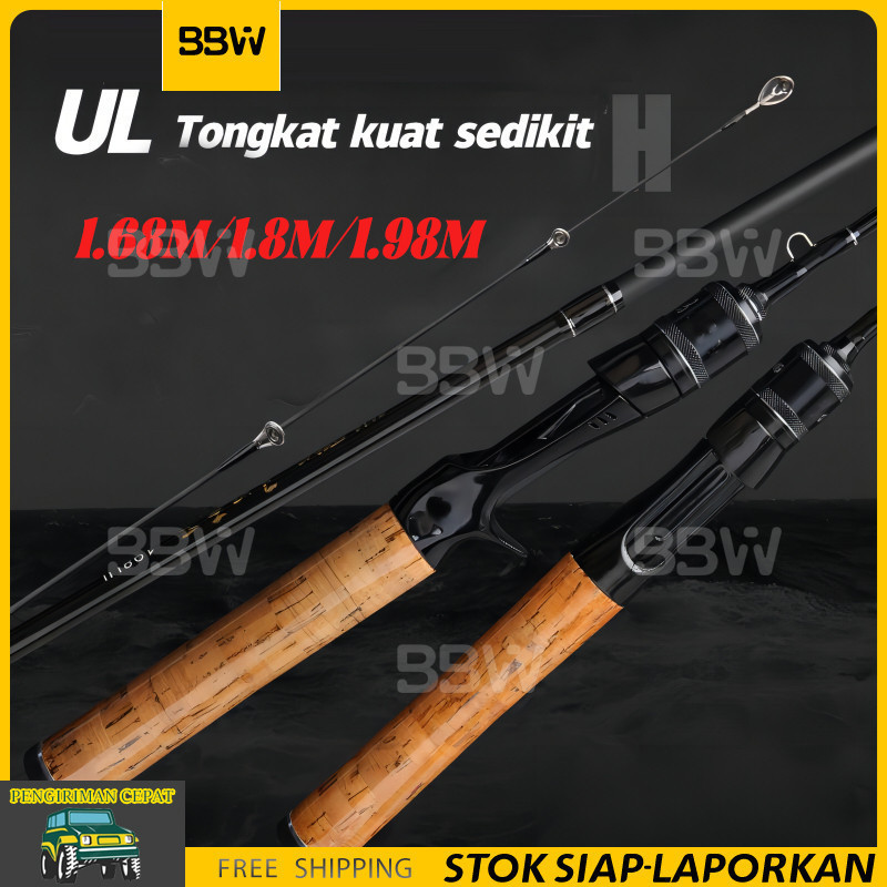 Joran Pancing Captain Rhino GS Carbon 165-198Cm Action 8-17Lb Marit Premium Ring Guide joran pancing