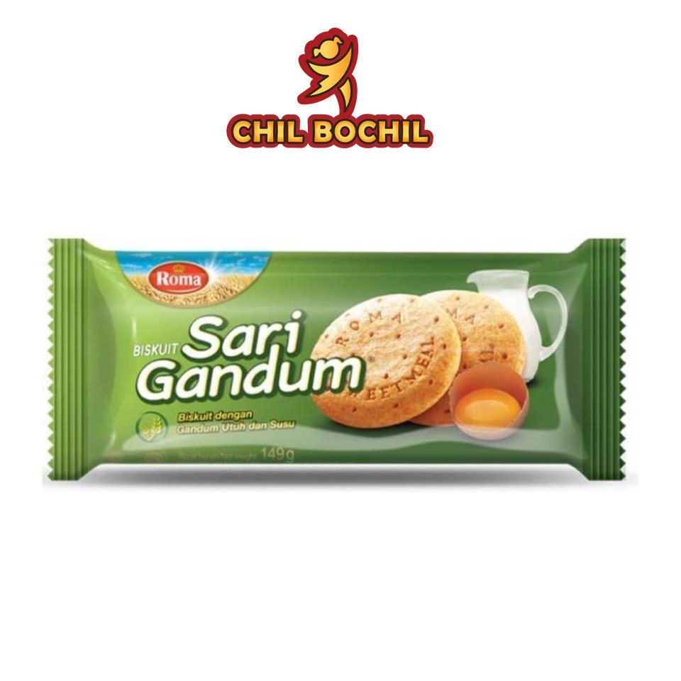 

ROMA BISKUIT SARI GANDUM ROLL - 149 GRAM