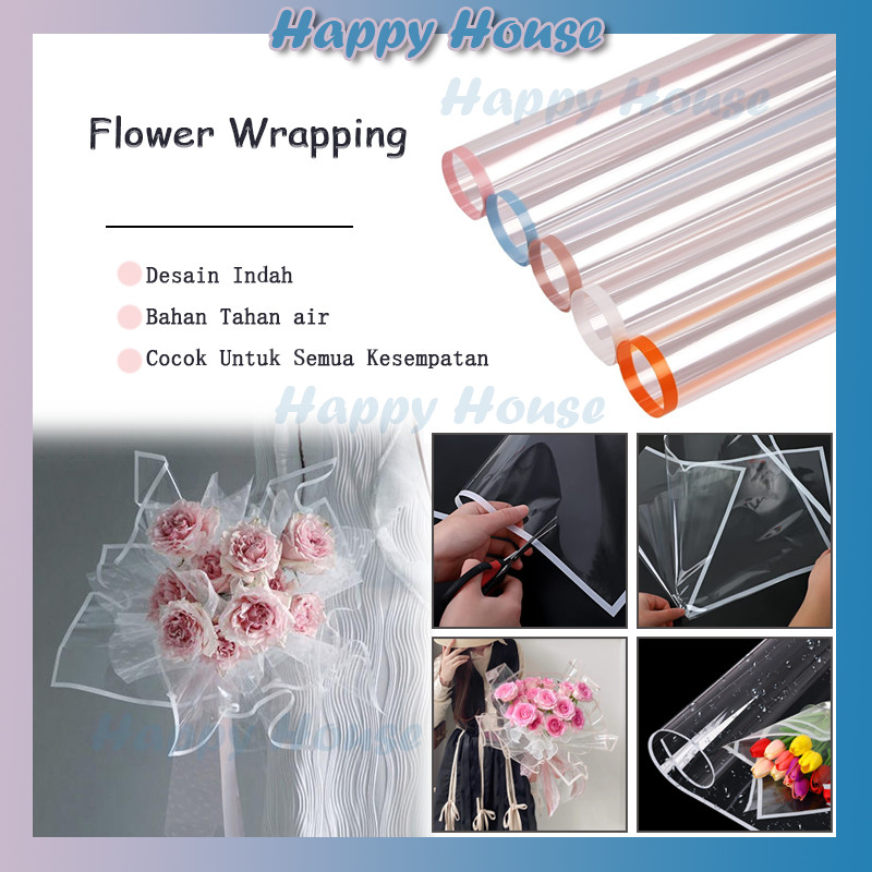 

Hologram Flower Wrapping Paper Rainbow Cellophane Kertas Buket Bunga