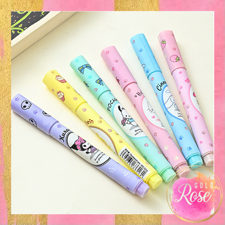 

ℛ - S6347 Set Highlighter Warna Warni / 6 PCS Stabilo Motif Karakter