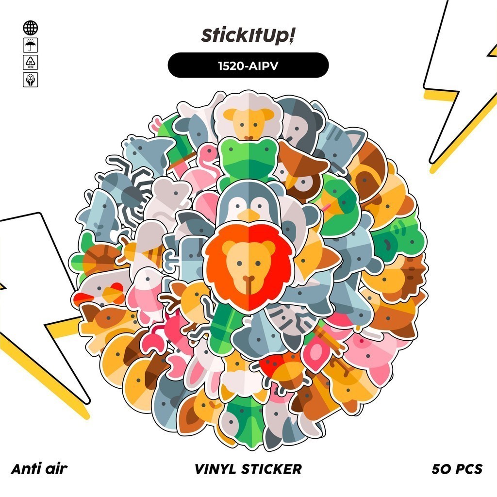 

COD✨ 100 Pcs Stiker Animal Icon Pack Version Lucu Anti Air Untuk Dekorasi Notebook Sepeda Skateboard Handphone DIY