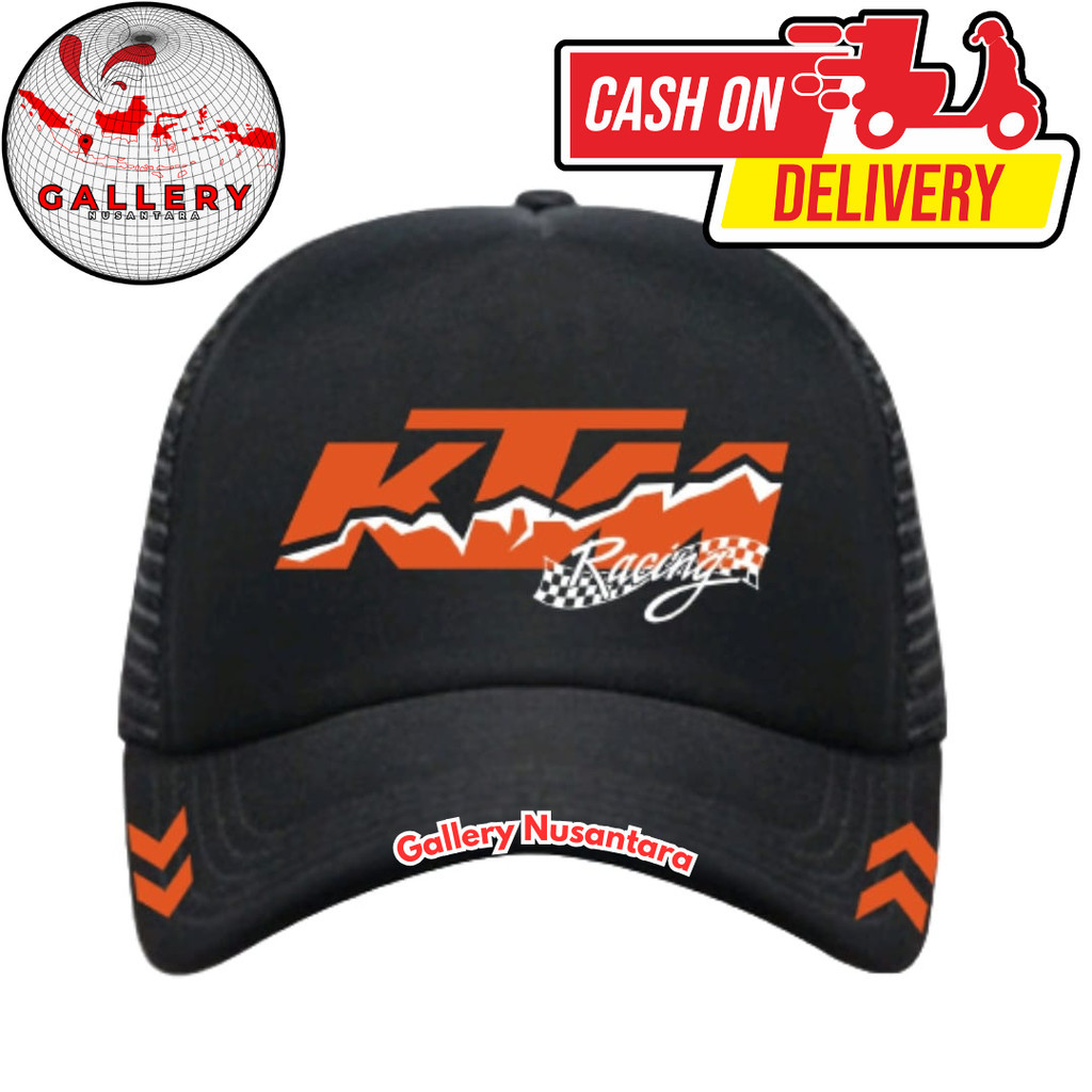 Gallery Nusantara Topi Trucker KTM RACING - Topi Distro KTM Logo - Topi KTM RACING READY TO RACE Pre