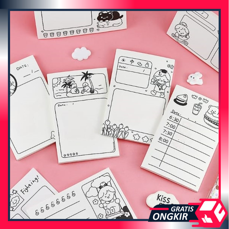 

Gratis Ongkir - S6272 Sticky Notes Motif Kartun Lucu / Sticky To Do List Kartun / Sticky Notes
