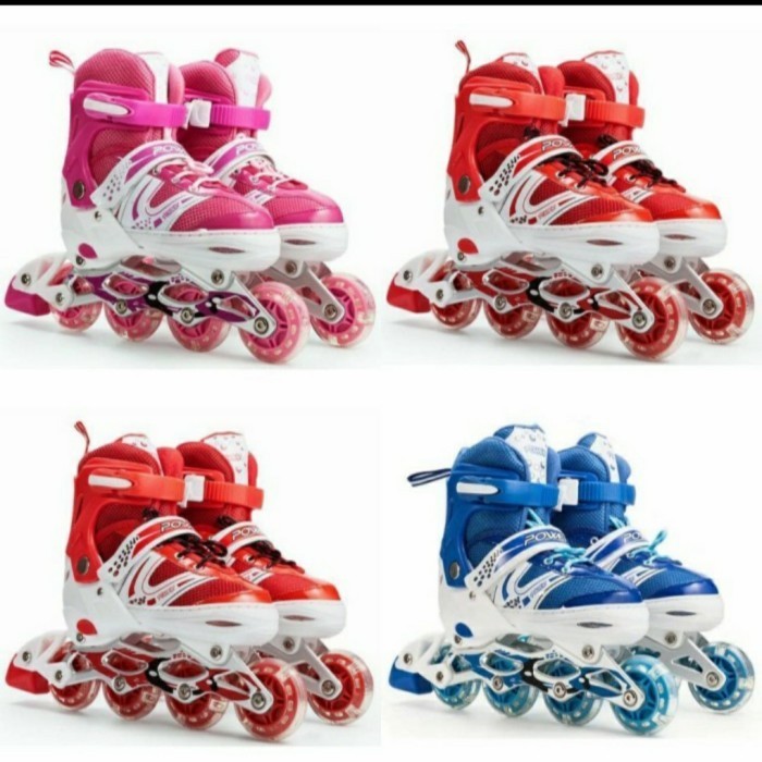 Sepatu Roda anak power inline skate ukuran S, M, L