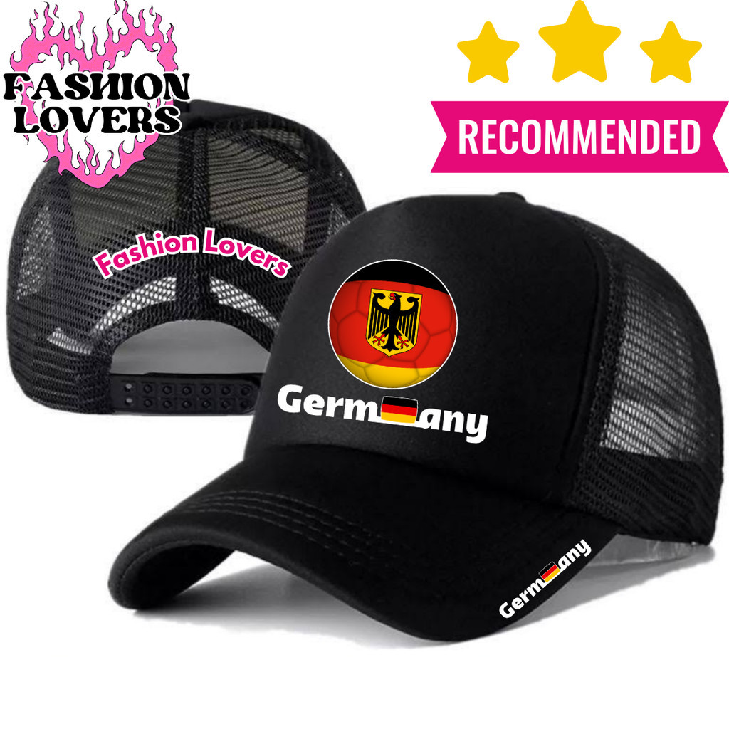 Fashion Loverz Topi Trucker TIMNAS JERMAN - Topi Distro GERMANY Logo - Topi Tim Nasional JERMAN Prem