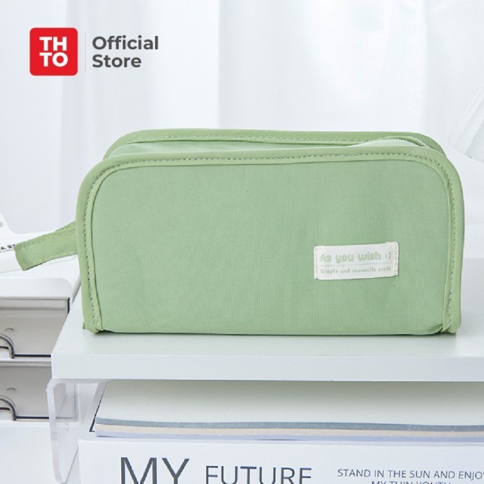 

NEW ! BEST SELLER THTO Tas Tempat Pensil Case Pouch Transparan Kapasitas BesarA078 - Hijau