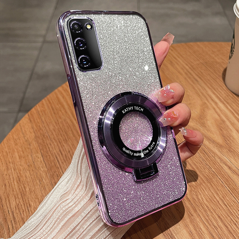 New Phone case Samsung Galaxy A03s A03 A03 Core A02s Back Cover Luxury Shiny Gradient Plating Glitte