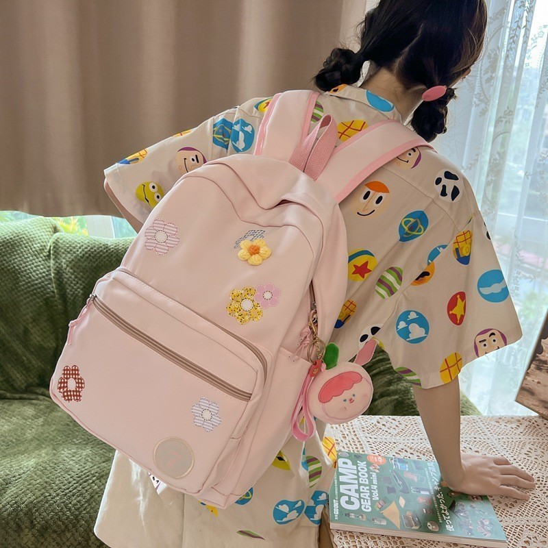 Tas Sekolah Segar Gadis Tas Sekolah Menengah Pertama Ransel Terlihat Baik Wanita Jepang Imut Mahasis