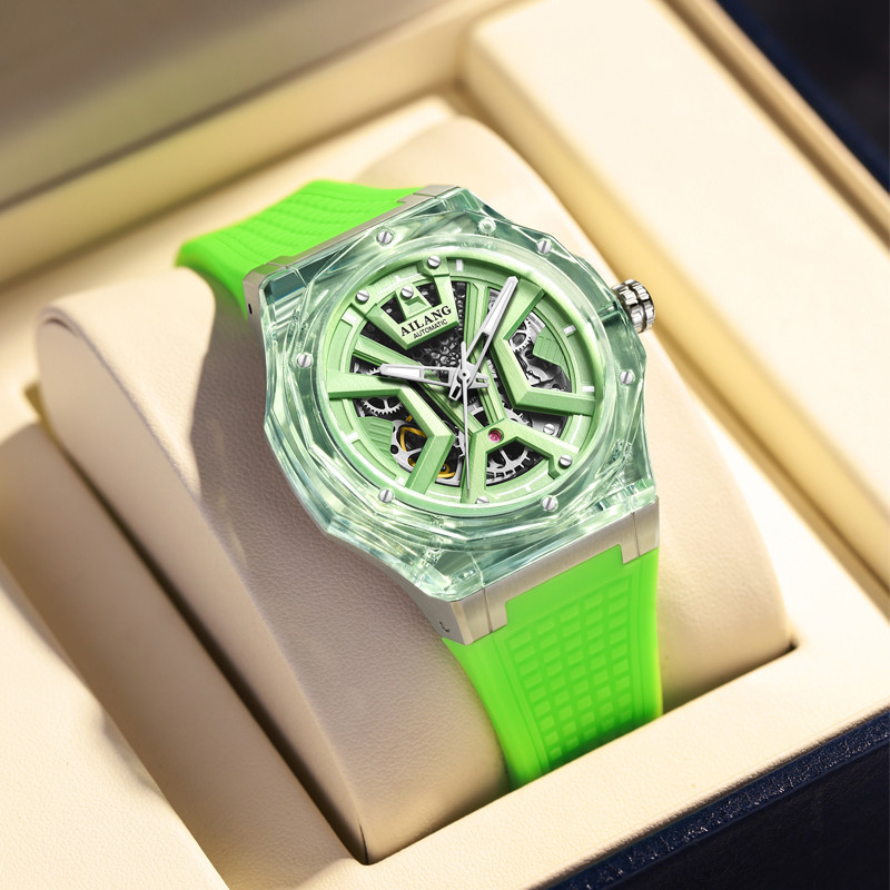 AILANG men's watch new automatic mechanical watch fashion hollow luminous waterproof transparent wat