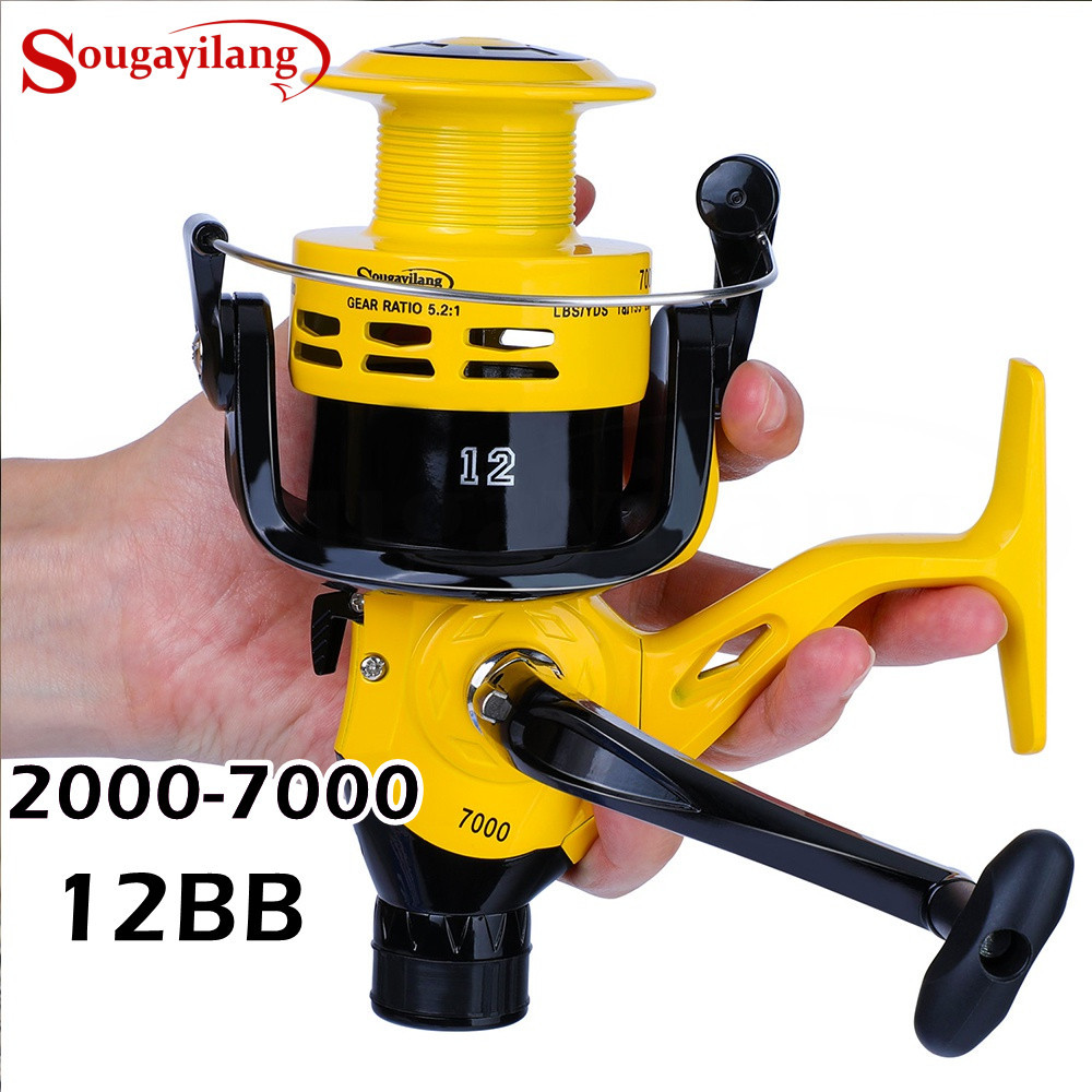 yj74bm Sougayilang Reel Pancing 2000-7000 Max 12KG 12BB Carp Reel Spinning Rill Rell