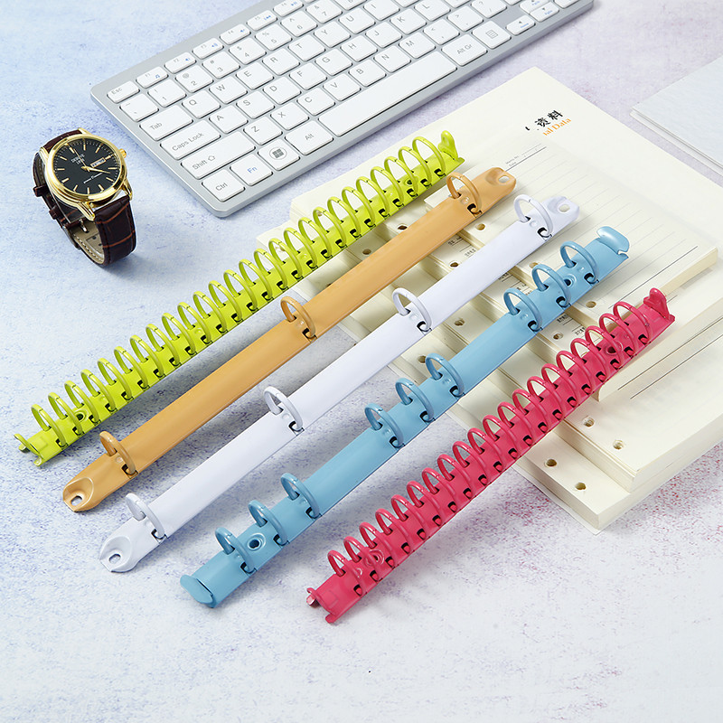 

A5 A6 A7 B5 Ring Binder Clips Detachable Buckle Loose-leaf Binding Strip Colorful Metal Binding Clips Office School Supplies