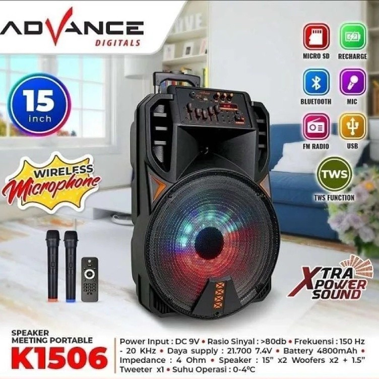 SPEAKER PORTABLE K1506 ADVANCE/SPEAKER + MIC ADVANCE/SPEAKER + DOUBLE MIC