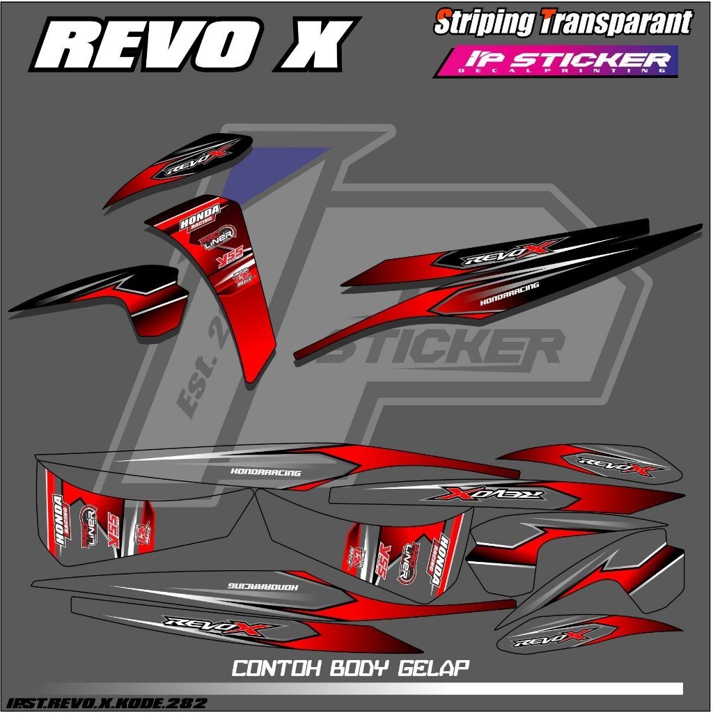 STRIPING MOTOR HONDA REVO X STRIPING VARIASI REVO X - STIKER LIST GRAFIK VARIASI RACING HOLOGRAM